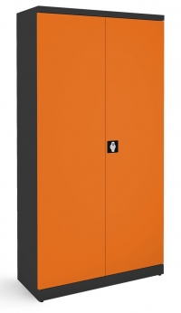 Metalowa szafa biurowa SB 1000 grafitowo-pomarańczowa