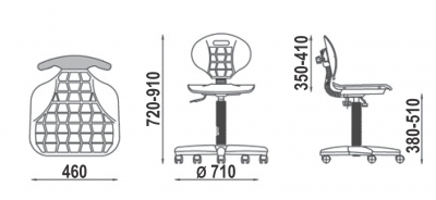 krzesło NEGRO GTP na kołach wymiary