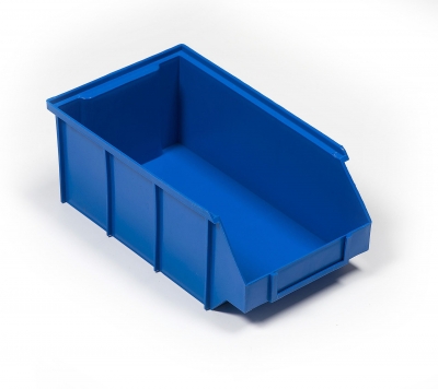 Niebieski warsztatowy pojemnik z plastiku