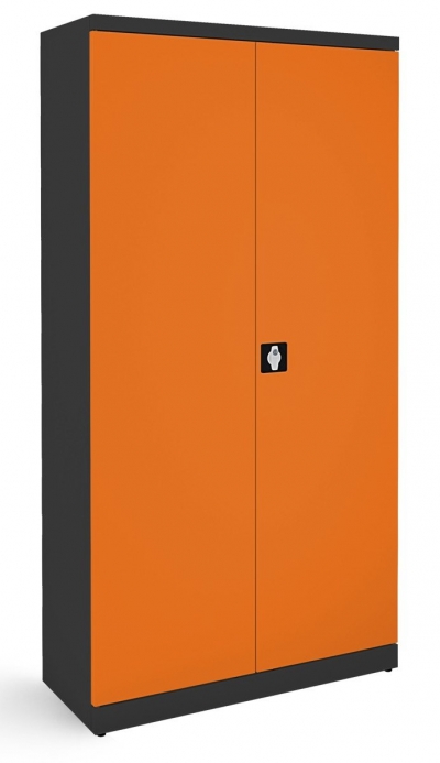 Metalowa szafa biurowa SB 1000 grafitowo-pomarańczowa
