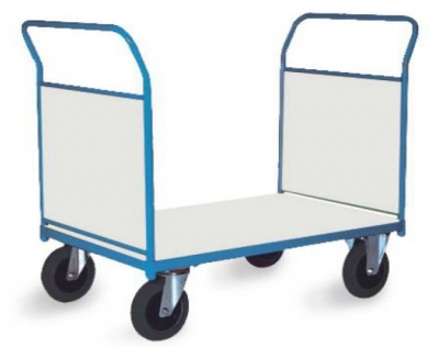 Wózek platformowy z dwoma burtami