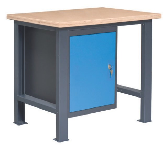 Stół warsztatowy PL01L/P1 z blatem ze sklejki lakierowanej i regulacją wysokości