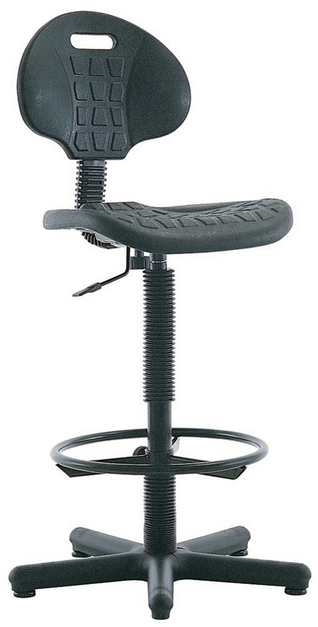 Krzesło warsztatowe Negro GTS+RING BASE